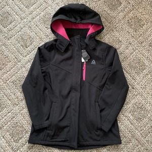 Women’s 3 in 1 Jackets Size L Reebok Black/Pop Systems Active drawstring on hood